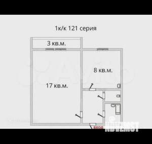 1-к квартира, вторичка, 34м2, 8/9 этаж