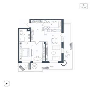 1-к квартира, вторичка, 95м2, 7/10 этаж