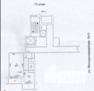1-к квартира, вторичка, 45м2, 13/17 этаж