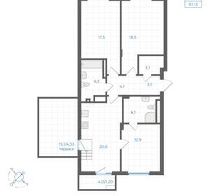 3-к квартира, вторичка, 97м2, 10/18 этаж