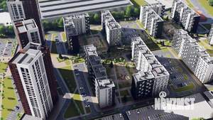 1-к квартира, строящийся дом, 32м2, 4/10 этаж
