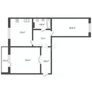 2-к квартира, вторичка, 65м2, 10/10 этаж