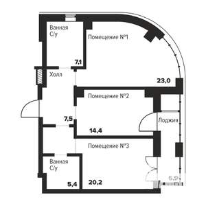 2-к квартира, вторичка, 78м2, 22/29 этаж