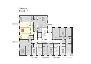 2-к квартира, вторичка, 60м2, 2/10 этаж