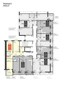 2-к квартира, вторичка, 72м2, 3/10 этаж