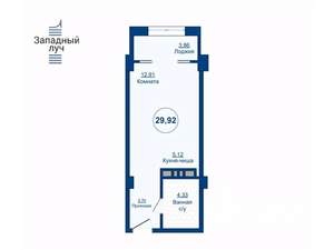 Студия квартира, вторичка, 30м2, 14/24 этаж
