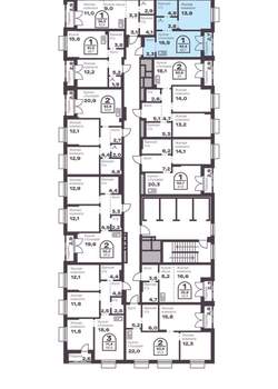 1-к квартира, вторичка, 43м2, 20/8 этаж