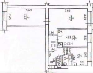 3-к квартира, вторичка, 58м2, 3/5 этаж