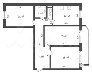 3-к квартира, вторичка, 100м2, 7/10 этаж
