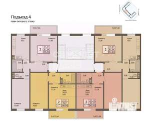 2-к квартира, сданный дом, 41м2, 10/11 этаж