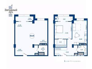 2-к квартира, вторичка, 66м2, 11/25 этаж