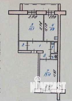 2-к квартира, вторичка, 51м2, 1/2 этаж