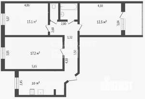 3-к квартира, вторичка, 67м2, 3/9 этаж