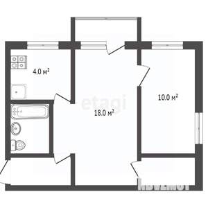 2-к квартира, вторичка, 45м2, 2/5 этаж