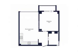 2-к квартира, вторичка, 43м2, 3/18 этаж