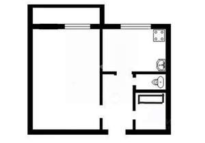 1-к квартира, вторичка, 33м2, 1/9 этаж