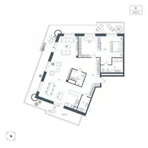 1-к квартира, вторичка, 165м2, 10/10 этаж