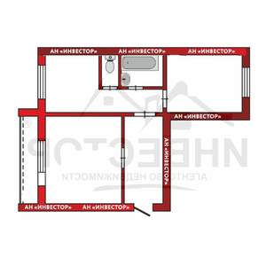 2-к квартира, вторичка, 57м2, 6/10 этаж