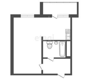 1-к квартира, вторичка, 32м2, 2/10 этаж