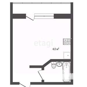 Студия квартира, вторичка, 24м2, 16/21 этаж