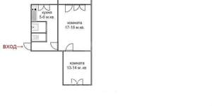 2-к квартира, вторичка, 44м2, 5/5 этаж