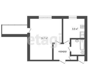 1-к квартира, вторичка, 31м2, 4/10 этаж