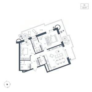 2-к квартира, вторичка, 101м2, 3/6 этаж