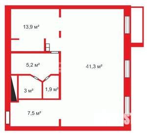 2-к квартира, вторичка, 73м2, 2/3 этаж