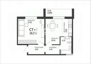 1-к квартира, вторичка, 49м2, 5/10 этаж