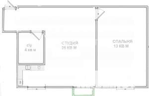 2-к квартира, вторичка, 43м2, 5/5 этаж