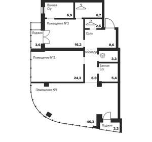 2-к квартира, вторичка, 127м2, 13/29 этаж