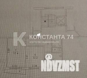 2-к квартира, вторичка, 50м2, 6/9 этаж