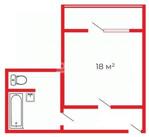 Студия квартира, вторичка, 32м2, 1/10 этаж