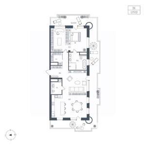 2-к квартира, вторичка, 127м2, 3/7 этаж
