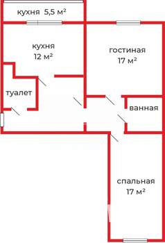 2-к квартира, вторичка, 65м2, 9/10 этаж