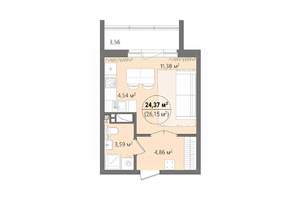 1-к квартира, вторичка, 28м2, 8/13 этаж