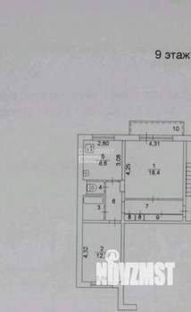 2-к квартира, вторичка, 52м2, 9/9 этаж
