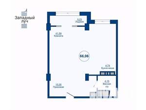2-к квартира, вторичка, 66м2, 12/25 этаж
