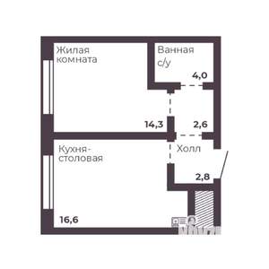 1-к квартира, строящийся дом, 40м2, 9/17 этаж
