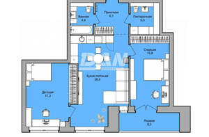 2-к квартира, вторичка, 78м2, 14/23 этаж