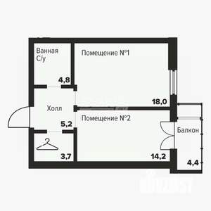 1-к квартира, вторичка, 46м2, 11/31 этаж