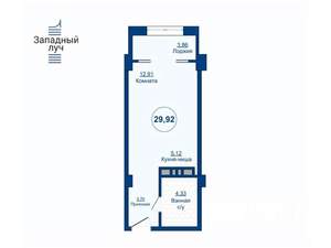 1-к квартира, вторичка, 30м2, 11/24 этаж