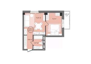2-к квартира, вторичка, 49м2, 3/24 этаж