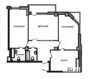 3-к квартира, вторичка, 107м2, 20/25 этаж
