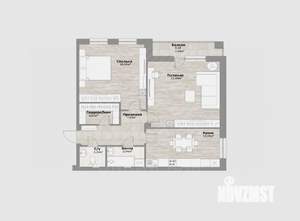 2-к квартира, сданный дом, 71м2, 13/16 этаж