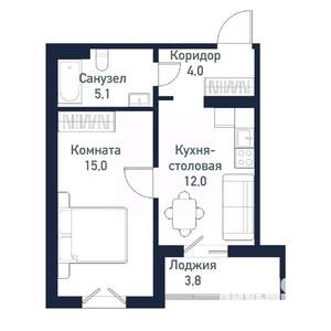 1-к квартира, вторичка, 36м2, 4/10 этаж