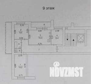 3-к квартира, вторичка, 62м2, 9/10 этаж