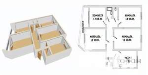 4-к квартира, вторичка, 83м2, 4/9 этаж