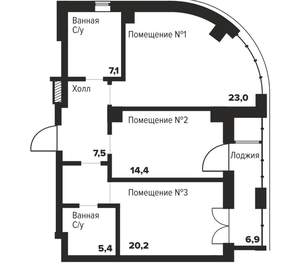 2-к квартира, вторичка, 78м2, 22/29 этаж