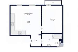 1-к квартира, вторичка, 36м2, 10/10 этаж